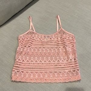 Bloom Pink Lace Camisole Top